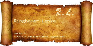 Ringbauer Lenke névjegykártya